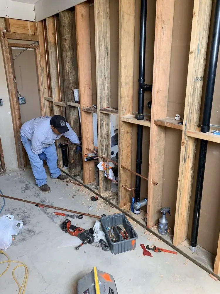 Commercial rough-in plumbing for Gas Line Repair in Redding